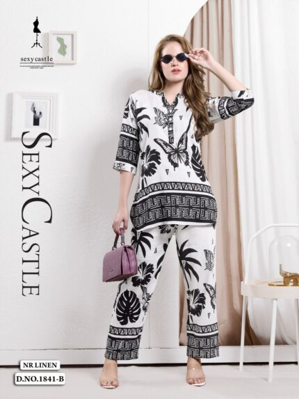 NR Border Print Brown & Black B